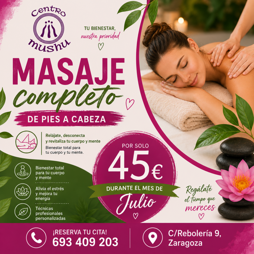 promocion masaje completo julio